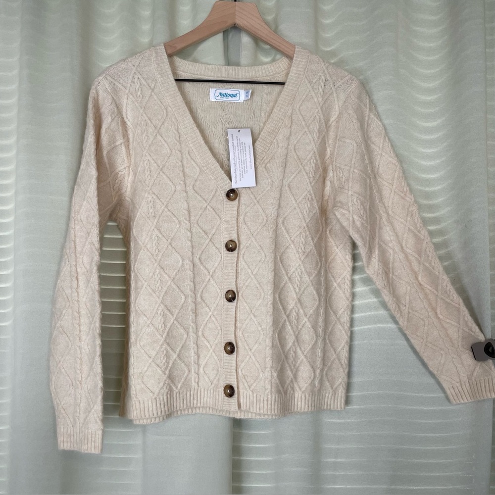 Vintage National NWT Textured Cardigan Sweater